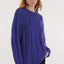 Blauer Damenpullover Iroise Blue aus Mohair und Merinowolle