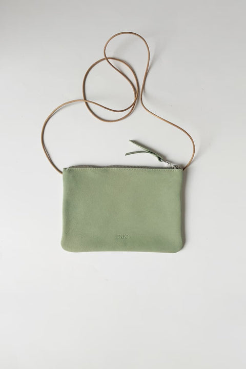 Zeitlose puc Tasche in hellgrünem Leder