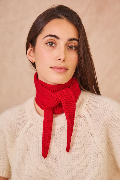 Stylisches Halstuch aus Kaschmir-Mix in Rot