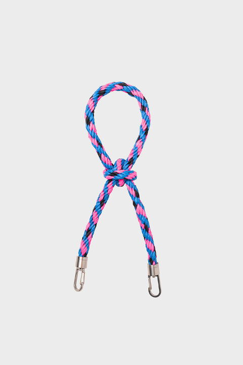 Kumihimo Strap in Blueback & Fluo Pink