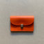 Handgemachtes Portemonnaie aus Leder in Orange