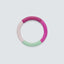 Color Ring Quatro Pink Sunset von LULU Copenhagen, handbemalter Emaille-Ring mit vier Farbtönen, recyceltes Messing, 3–3,5 mm Stärke