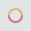 LULU ring - vergoldet / coral pink
