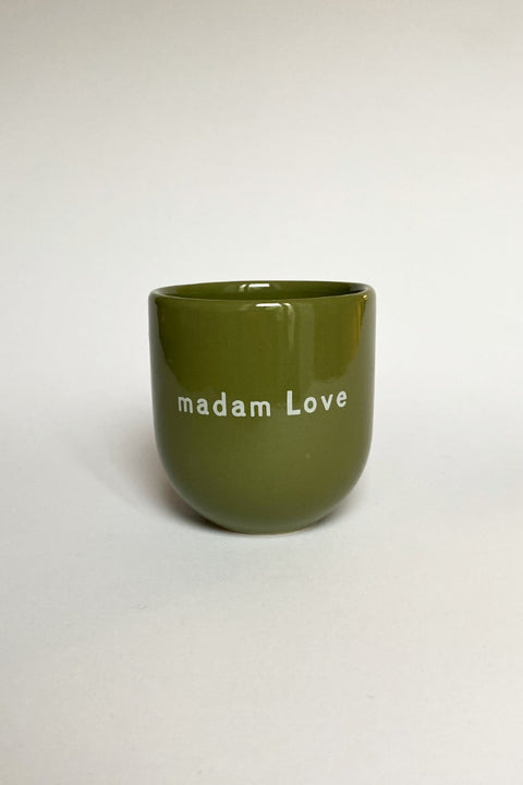 Einzigartige Keramiktasse Madam Love in Hellgrün von House of Sisi