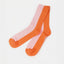 Maro Socks Red von Suite13Lab in Rot und Pink, Mid-calf, zweifarbig gerippt