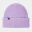 Danewarm Thoughts Beanie Danefae Flieder – Detailansicht feines Merinostrickbild in hellem Flieder