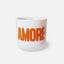 Porzellanbecher AMORE von NAVUCKO, henkellos, weißes Porzellan mit Siebdruck-Motiv AMORE, 250 ml