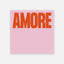 Haftnotizen AMORE Pink/Rot von NAVUCKO, 50 Blatt, 72 x 72 mm, FSC-zertifiziertes Papier mit AMORE-Motiv in Pink und Rot