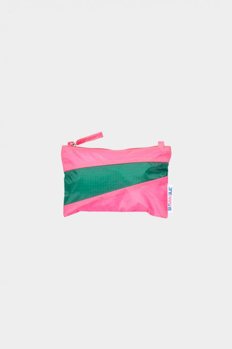 Susan Bijl The New Pouch - Leichte Crossbody-Tasche in Pink und Grün