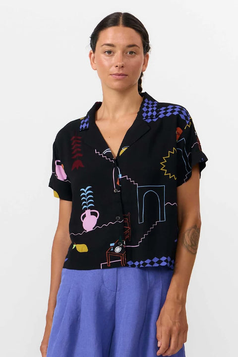 Nyasa Shirt Print Holiday Suite13Lab, Frontansicht, Regular Fit, Made in India