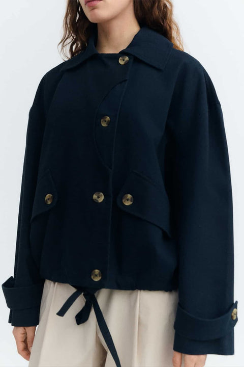 Oversize Jacke aus Bio-Baumwolle von Thinking Mu