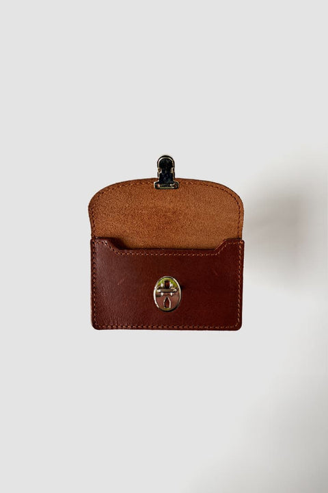 Papoutsi Geldbörse Borsa XS Natur Brandy – kompaktes Leder-Portemonnaie handgefertigt in Berlin