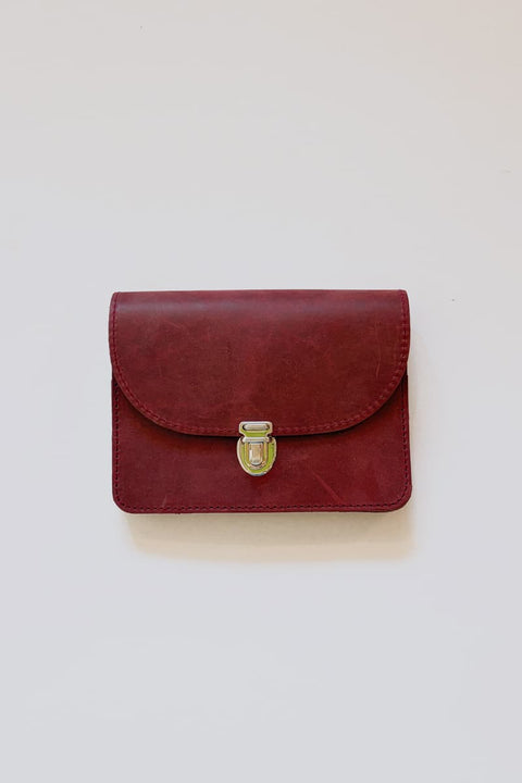 Papoutsi BORSA Medium Geldbeutel rotbraun aus Leder