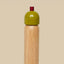 Salz- und Pfeffermühle MÆGEN Our Curated Abode Olive & Rot Mittelgroß, 19 cm, Kautschukholz, Keramikmahlwerk