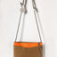 PUC Tasche zum Umhängen, Neonorange mit braunem Topstreifen