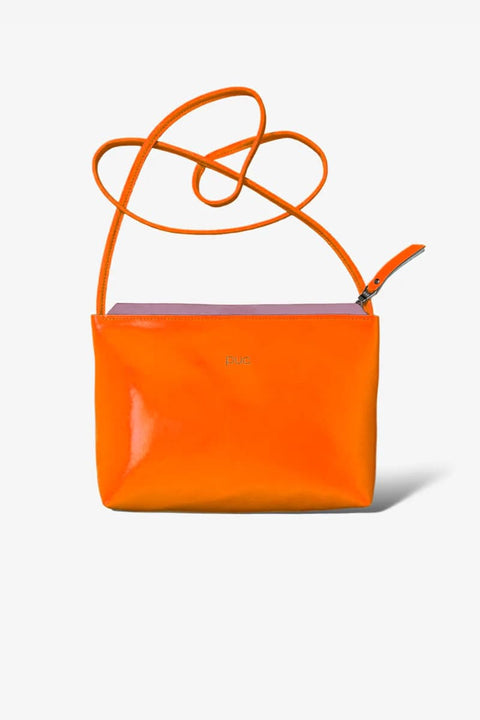 Traveller Fluors Tasche aus Rindsleder in Neonorange von puc