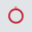 Handbemalter Ring LULU in Rot und Koralle aus Emaille