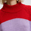 Stilvoller Pullover in Rot und Lila von Rita Row