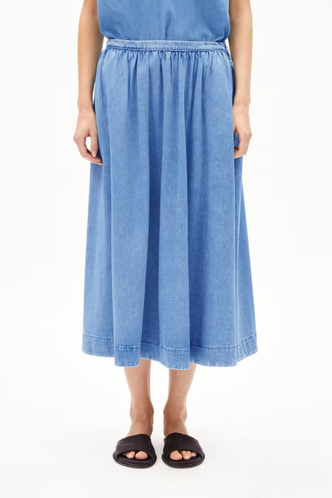 Jeansrock KENDRAA mit hoher Taille und Midilänge