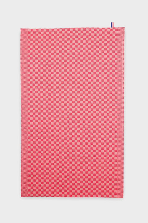 Tissage de l'ouest Torchon Damier Tuch in Rouge farbe