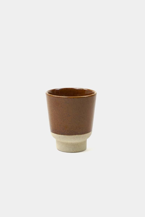 Cup Rutunda S Sand Clay Pumpkin von KINTA in Hellbraun, handgefertigtes Steinzeug, 130 ml, 8 x 7 cm