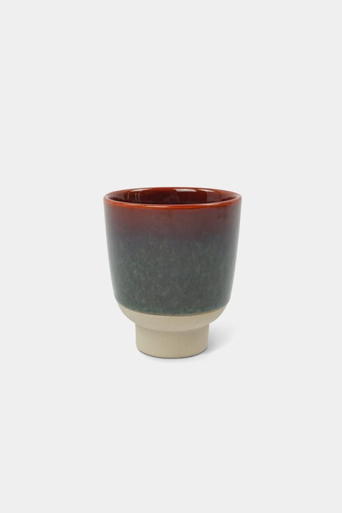 Cup Rutunda M Sand Clay Blood Moon von KINTA in Rot und Blau, handgefertigtes Steinzeug, 260 ml, 10 x 8,5 cm