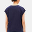 Damen T-Shirt Navy im Loose Fit aus Slub Jersey
