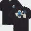 T-Shirt Stockholm Smile Cup Black von Dedicated, Regular Fit, Rundhals, schwarzes Bio-Baumwoll-T-Shirt mit lächelnder Tasse auf der Brust