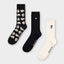 Socks Coffee 3-Pack Multi Color von Dedicated, drei Socken mit Kaffee-Motiven: Espressokanne, einzelne Tasse und Tassenmuster