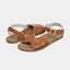 Classic Sandale Salt-Water Sandals Braun, Sohlenansicht, wasserdichtes Leder, pflegeleichte Sandale