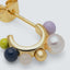Space Hoops LULU Copenhagen Milky Way – Detailansicht schimmernde Perlen-Kristall-Komposition in Milky Way Tönen, polierte Oberfläche