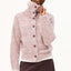 Mouliné Brushed Strickjacke von ARMEDANGELS in Rosa-Oatmilk, Vorderansicht