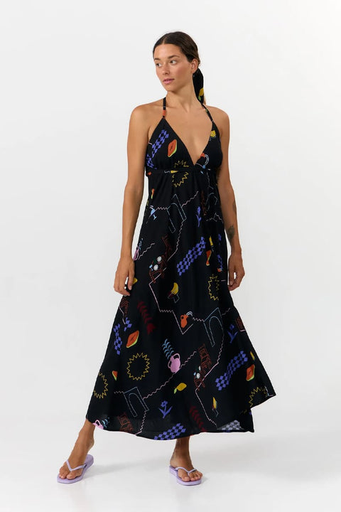 MP Dress Middi Viscose Print Holiday