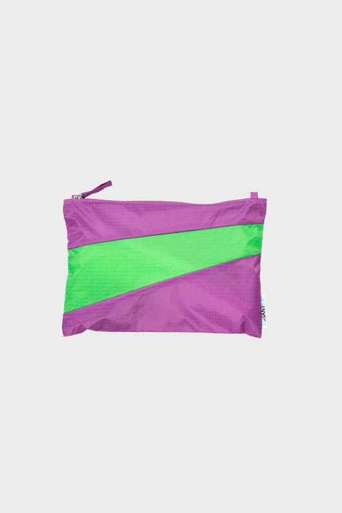 Susan Bijl Tasche aus recyceltem Nylon in Fuchsia und Neongrün