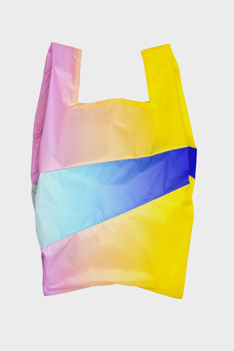 Große nachhaltige Einkaufstasche von SUSAN BIJL in Blau, Rosa und Gelb
