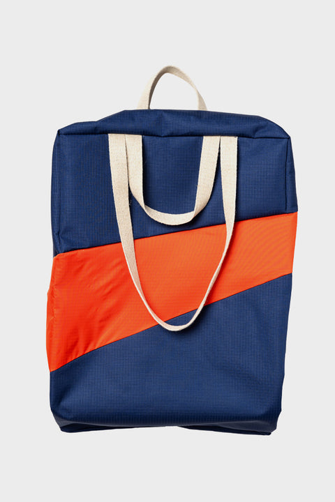 Nachhaltige Tote Bag dunkelblau rotorange von Susan Bijl