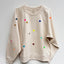 Sweater Cremeweiß Dreieck von POM, Vorderansicht