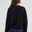 Schwarzer Sweater von DEDICATED mit hohem Kragen und Katzen-Print