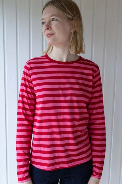 Danefae Merry LS Tee aus 100 % Baumwolle mit Rundhals
