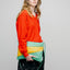 Cloud Pouch Large Water-Resistant Crossbody Bag Green Yellow