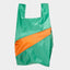 Susan Bijl Medium Shopping Bag Holly Green Orange faltbar