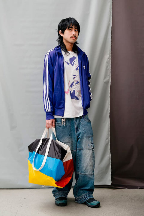The New Trash Bag Multi Oxyde Large Susan Bijl, auf Schulter getragen, 60 Liter Fassungsvermögen, casually oversized