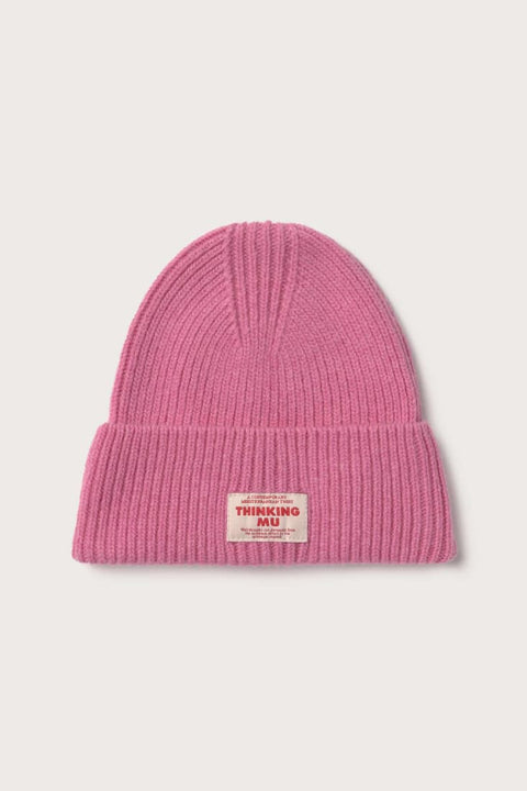 Pink AMOR Beanie aus Bio-Wolle von Thinking Mu
