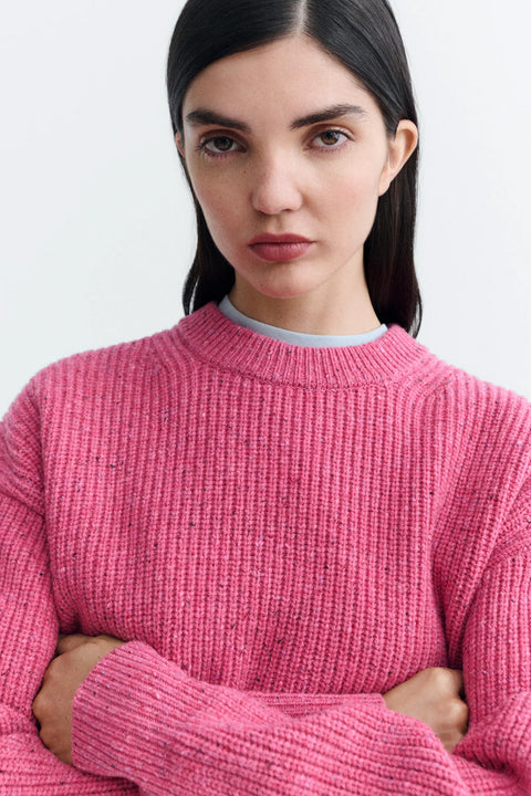 Carmen Knitted Sweater, Pink