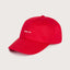 Armedangels rote Kappe mit gestickter Botschaft