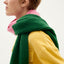 Nachhaltiger "Play Ghede" Schal von Thinking Mu aus 100% extrafeiner Wolle in Grün, Pink und Gelb