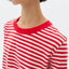 Nachhaltiges Damen-T-Shirt mit Rundhalsausschnitt und Rippstrick