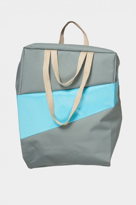 Susan Bijl Tote Bag Grey & Key Blue - Stilvolle und nachhaltige Tasche für Arbeit und Reisen