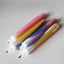 Hand-Dipped Taper Candles Set of 3 in Pink, Navy Blue and Mustard Yellow