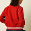 Klassische College Jacke in Rot